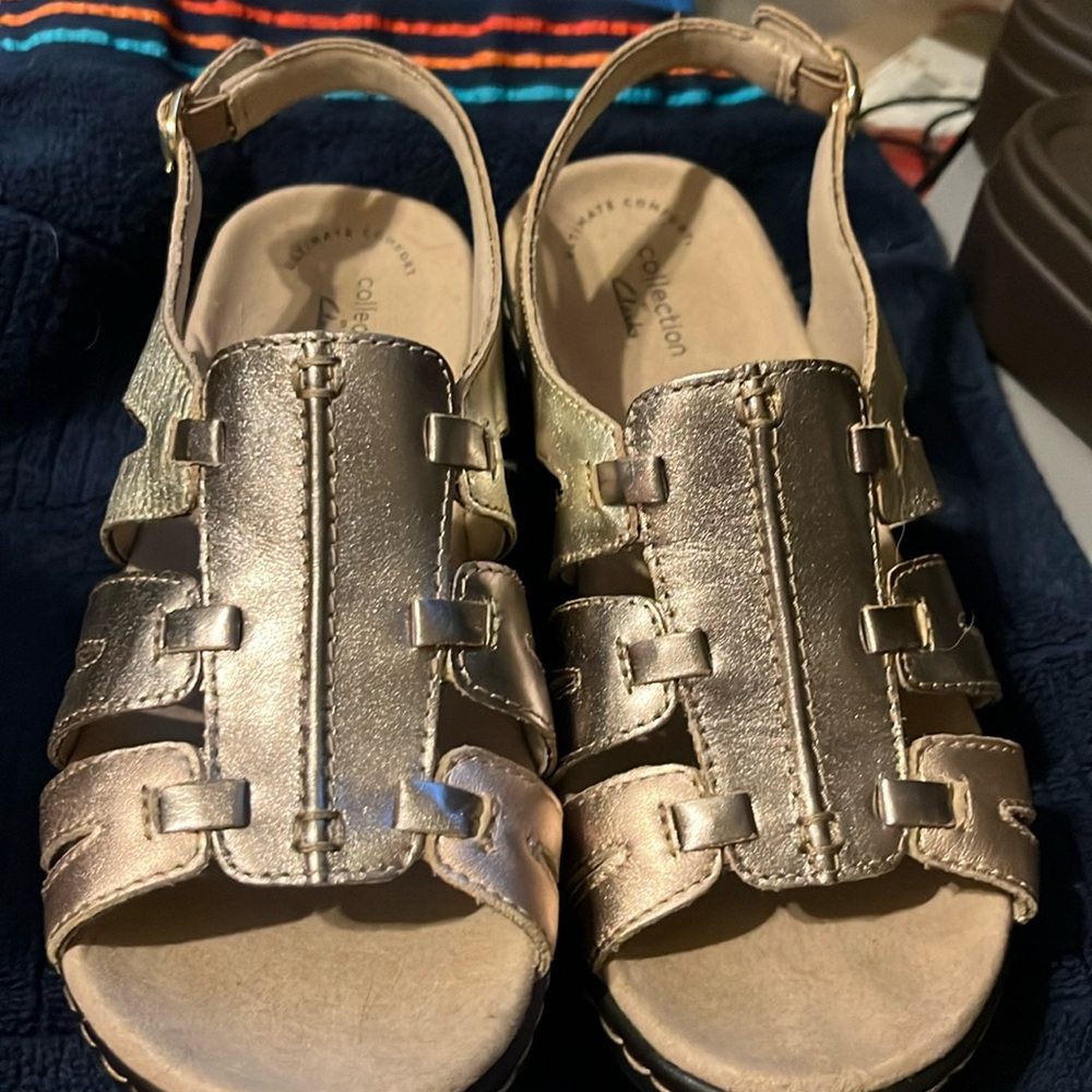 Clark’s sandals, excellent condition, cushioned comfort